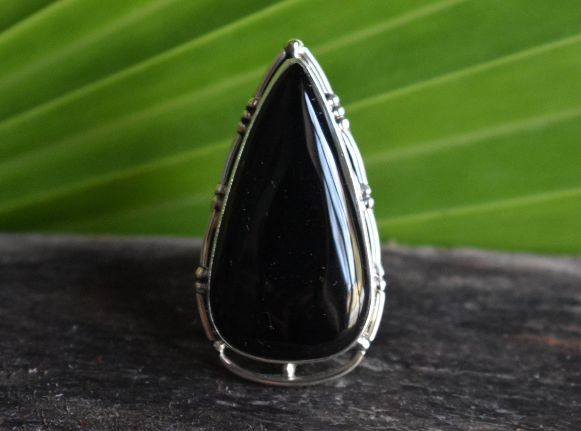 925 Silber Natürlicher Schwarzer Onyx-Ring-Schwarzer Onyx-Ring-Onyx-Ring-Natürlicher Onyx-Ring-Handgemachter Ring-Ring Für Frauen-Design-Ring von UniquejewelryIndia