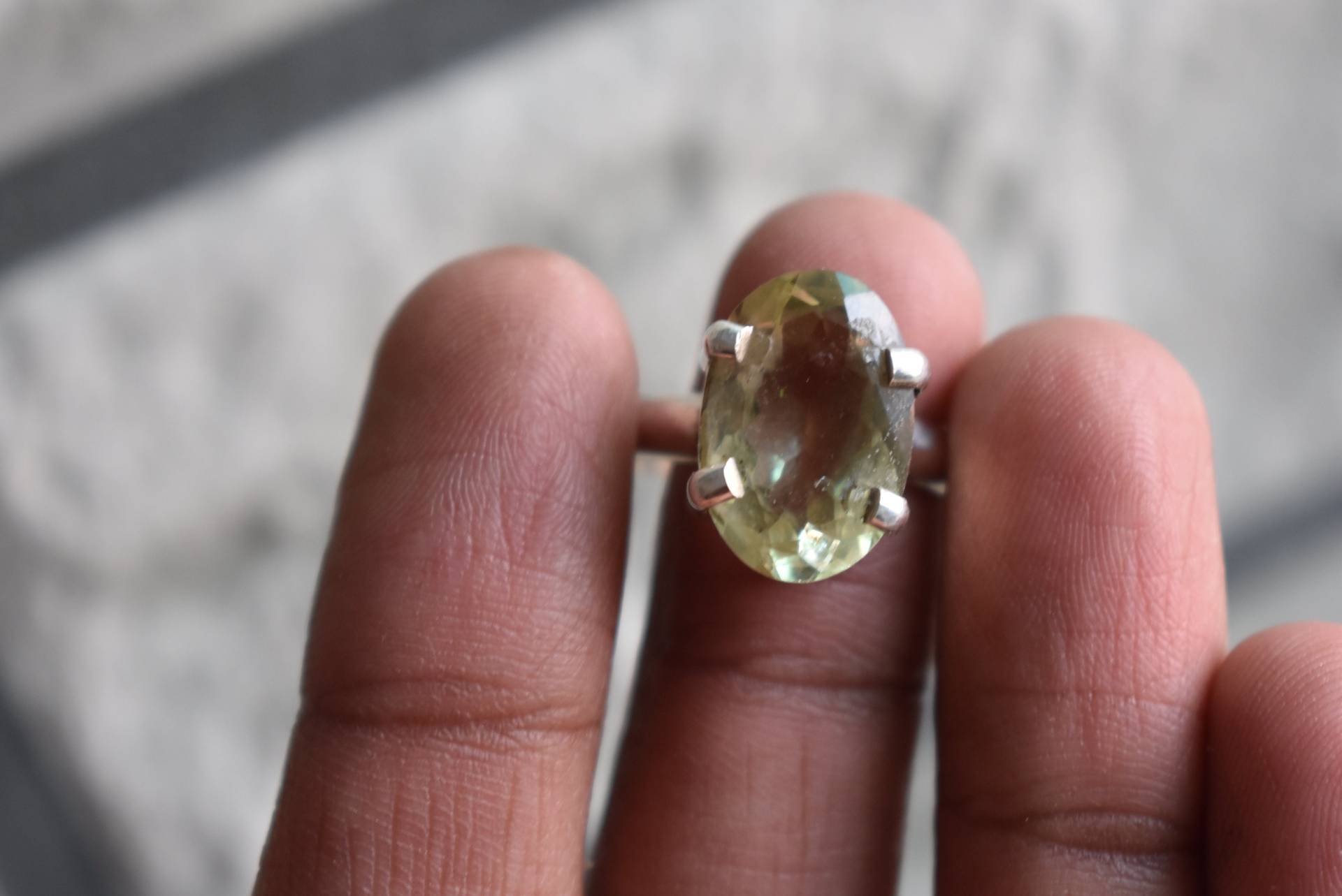 925 Silber Natürlicher Zitronenquarz-Ring-Zitronenquarz-Ring-Quarz-Ring-Facettierter Zitronenquarz-Ring-Handgemachter Ring-Ring Für von UniquejewelryIndia