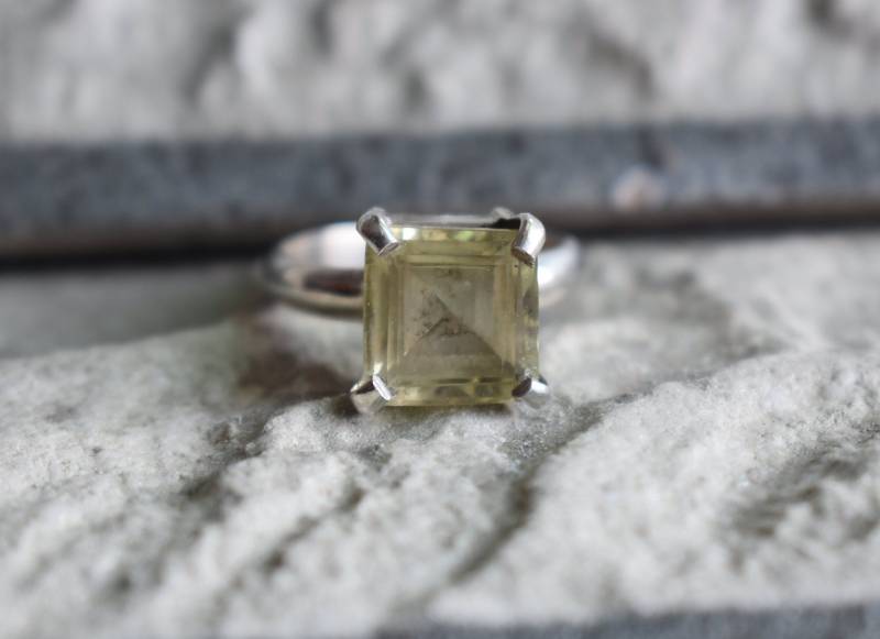 925 Silber Natürlicher Zitronenquarz-Ring-Zitronenquarz-Ring-Quarz-Ring-Facettierter Zitronenquarz-Ring-Handgemachter Ring-Ring Für von UniquejewelryIndia
