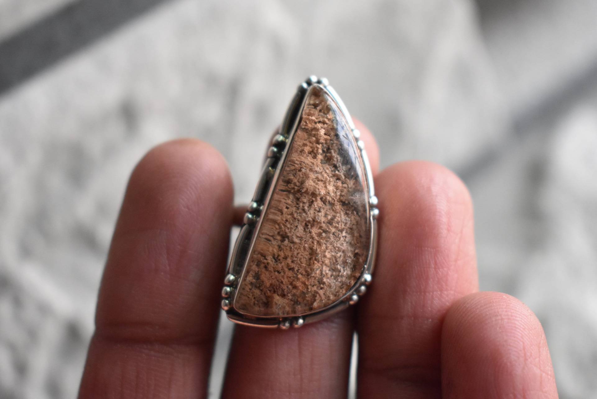 925 Silber Natur Lodolith Ring-Natur Garten Quarz Lodolith Ring-Garten Ring-Lodolith Design Ring von UniquejewelryIndia