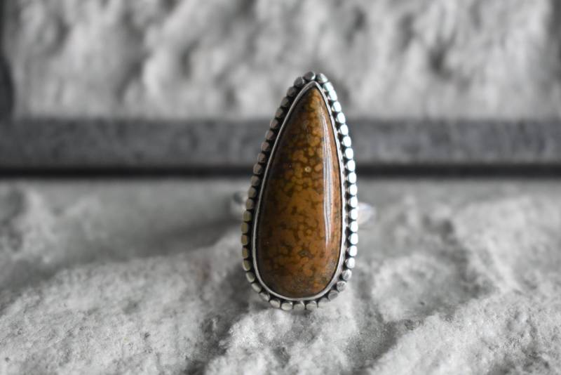 925 Silber Ozean Jaspis Ring-Natürlicher Ring-Natur Ring, Natürlich Ring-Ozean Ring-Jaspis Ring von UniquejewelryIndia