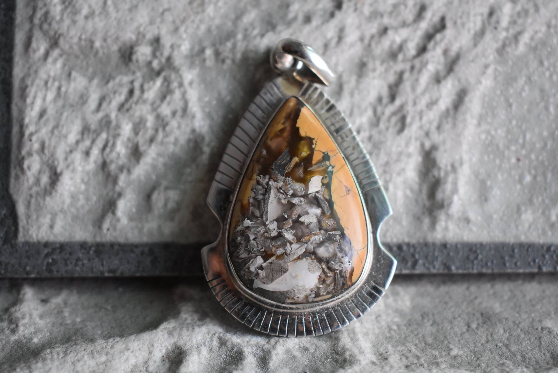 925Er Silber Natürlicher Brekzien Edelstein Anhänger-Brekzien Anhänger-Handgemachter Anhänger-Mookit Anhänger-Natürlicher Anhänger von UniquejewelryIndia