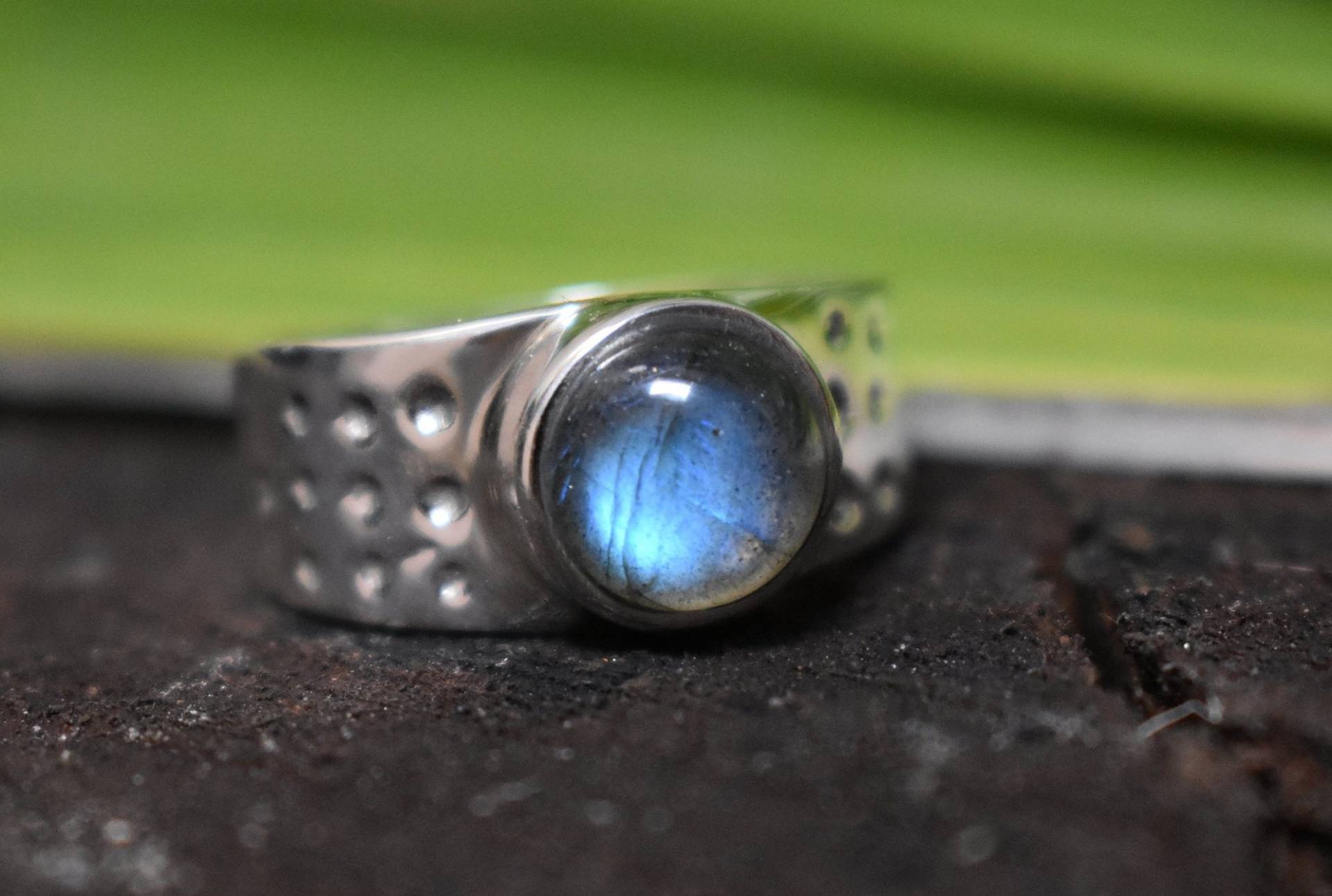 Blau Labradorit Ring-Labradorit Ring-Unisex Ring-925 Silber Ring-Handgefertigter Ring von UniquejewelryIndia