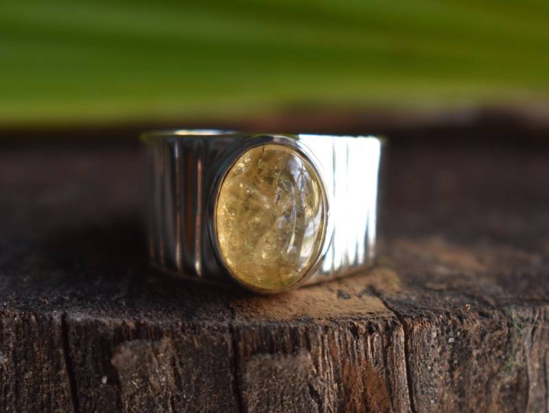 Citrin Ring-Unisex Ring-925 Silber-Unisex Ring-Gelb Ring-Citrin Design Ring-Frauenring von UniquejewelryIndia