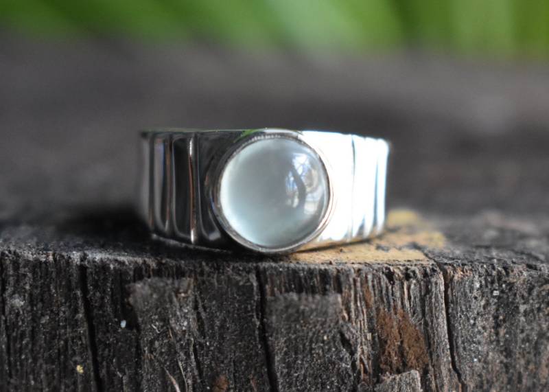 Herren-Aquamarin-Ring-Unisex-Aquamarin-Ring-925 Silber Natürlicher Aquamarin-Ring-Aquamarin-Ring-Silberring-Himmel-Aquamarin-Ring von UniquejewelryIndia