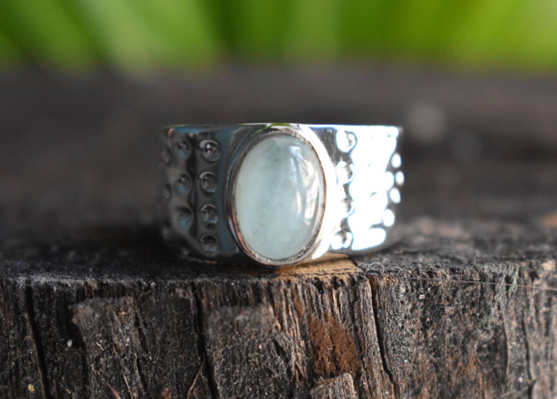 Herren-Aquamarin-Ring-Unisex-Aquamarin-Ring-925 Silber Natürlicher Aquamarin-Ring-Aquamarin-Ring-Silberring-Himmel-Aquamarin-Ring von UniquejewelryIndia