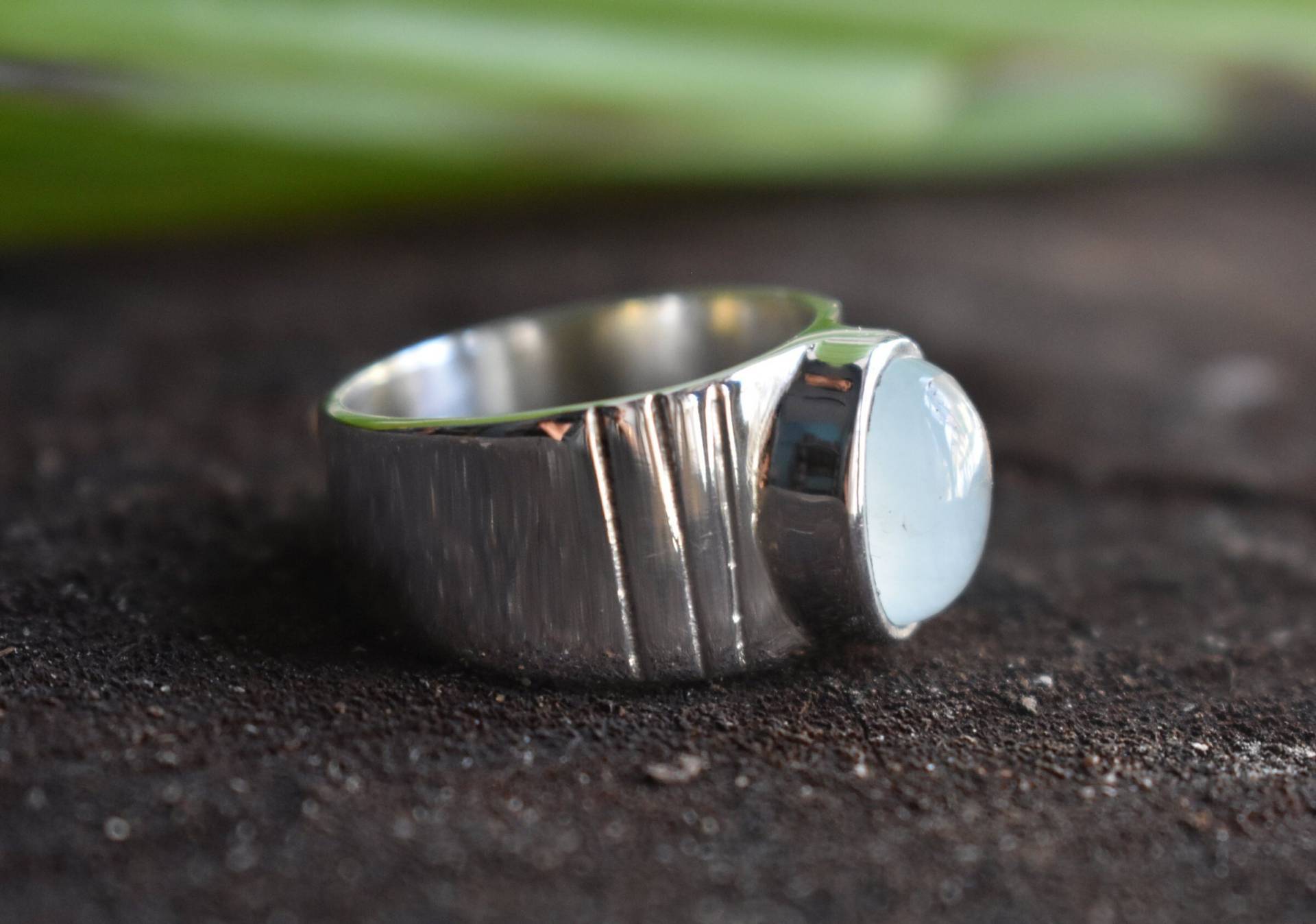 Himmelblauer Aquamarinring Silber-Aquamarin Herrenring-Aquamarinring Silber-Aquamarinring Silber von UniquejewelryIndia