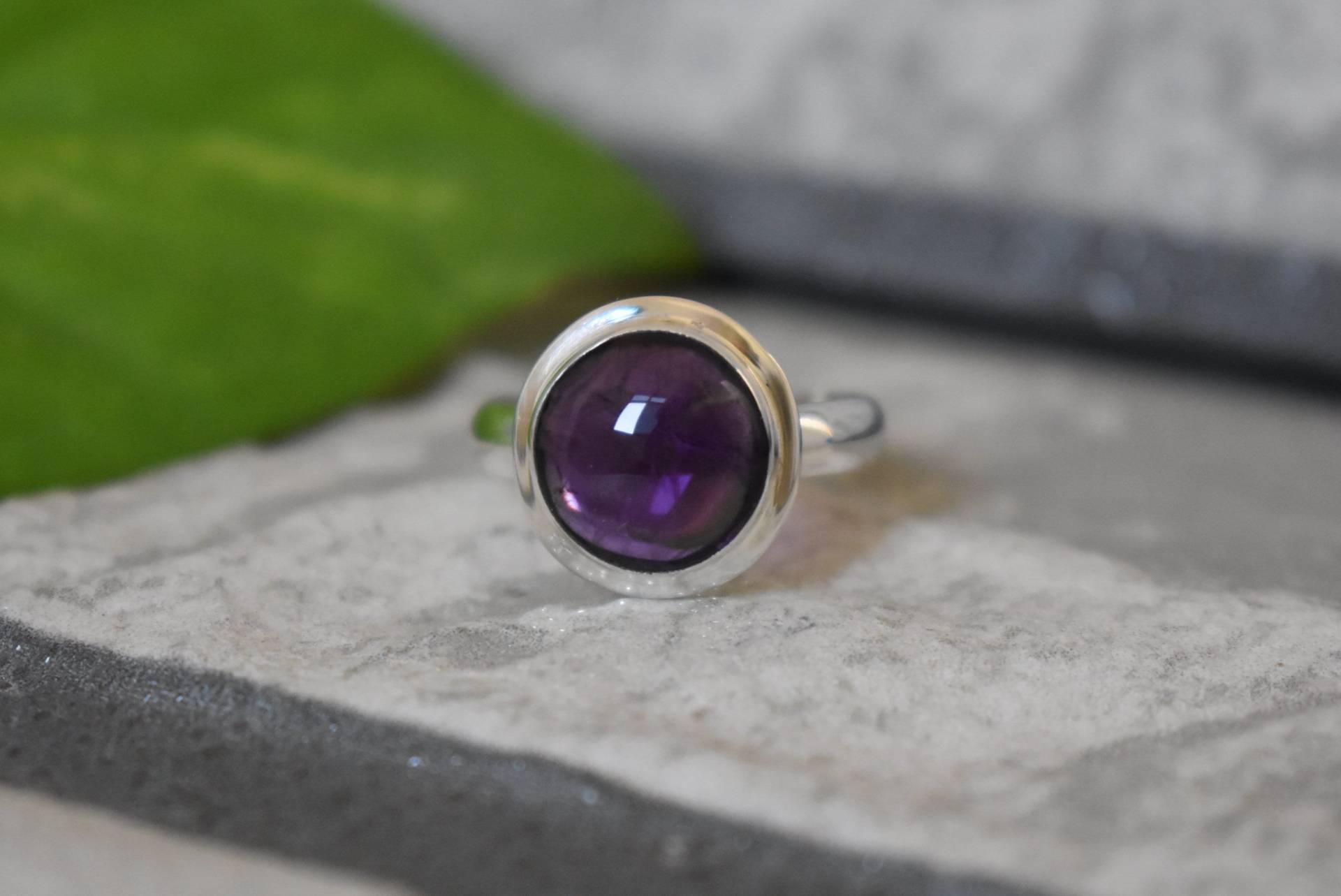 Natürlicher Amethyst Ring-Unisex Ring-925 Silber Ring-Amethyst Design Ring-Frauen Ring von UniquejewelryIndia