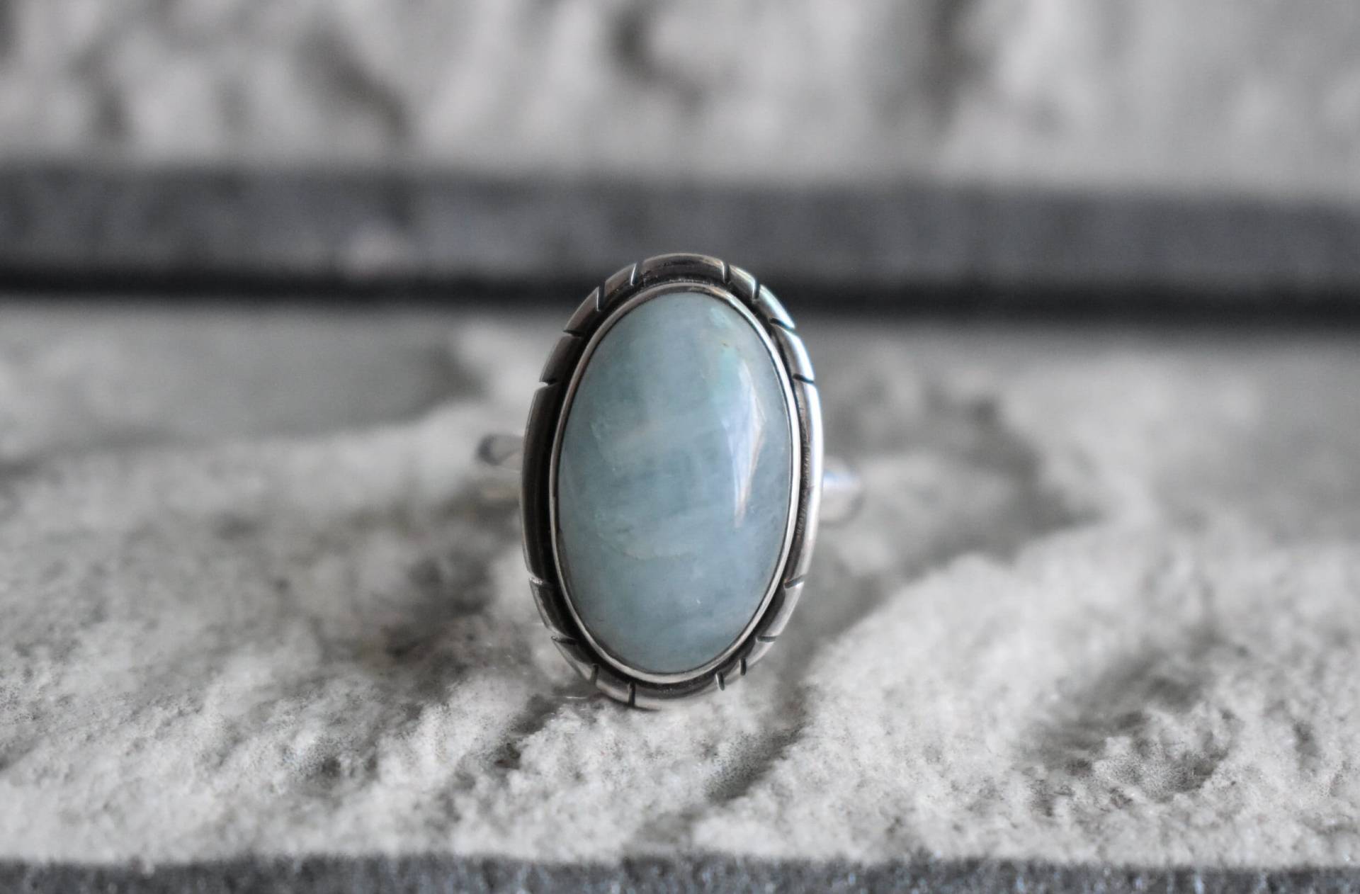 Natürlicher Aquamarinring, 925Er Silberring, Aquamarinring, Ovaler Formring, Aquamarinring von UniquejewelryIndia