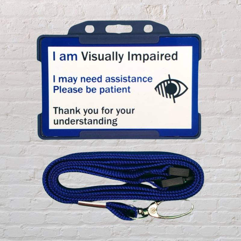 Ich Bin Sehbehinderte Disability Awareness Id Card Und Lanyard von UniquelyMeID