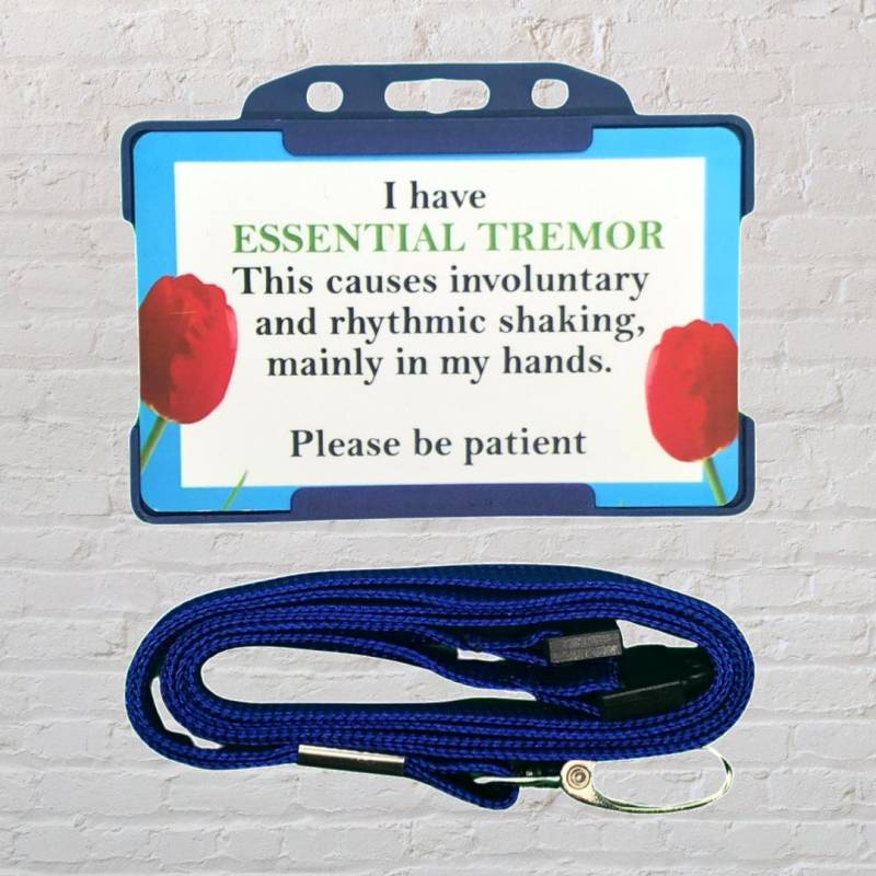 Ich Habe Essential Tremor Disability Awareness Card Und Lanyard von UniquelyMeID