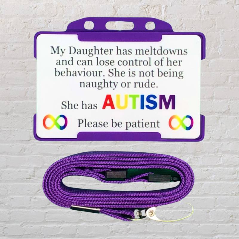 My Tochter Has Autism - Awareness Id Card & Lanyard von UniquelyMeID