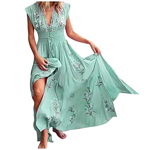 Uniqueunsame Ärmellose Damenkleider Elegantes Kleid Sommerkleider für Damen Fließende Sommerkleider Ärmelloses Kleid von Uniqueunsame