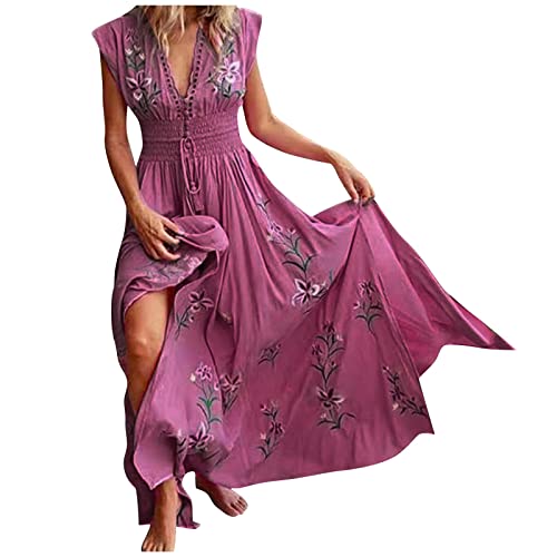 Uniqueunsame Ärmellose Damenkleider Elegantes Kleid Sommerkleider für Damen Fließende Sommerkleider Ärmelloses Kleid von Uniqueunsame