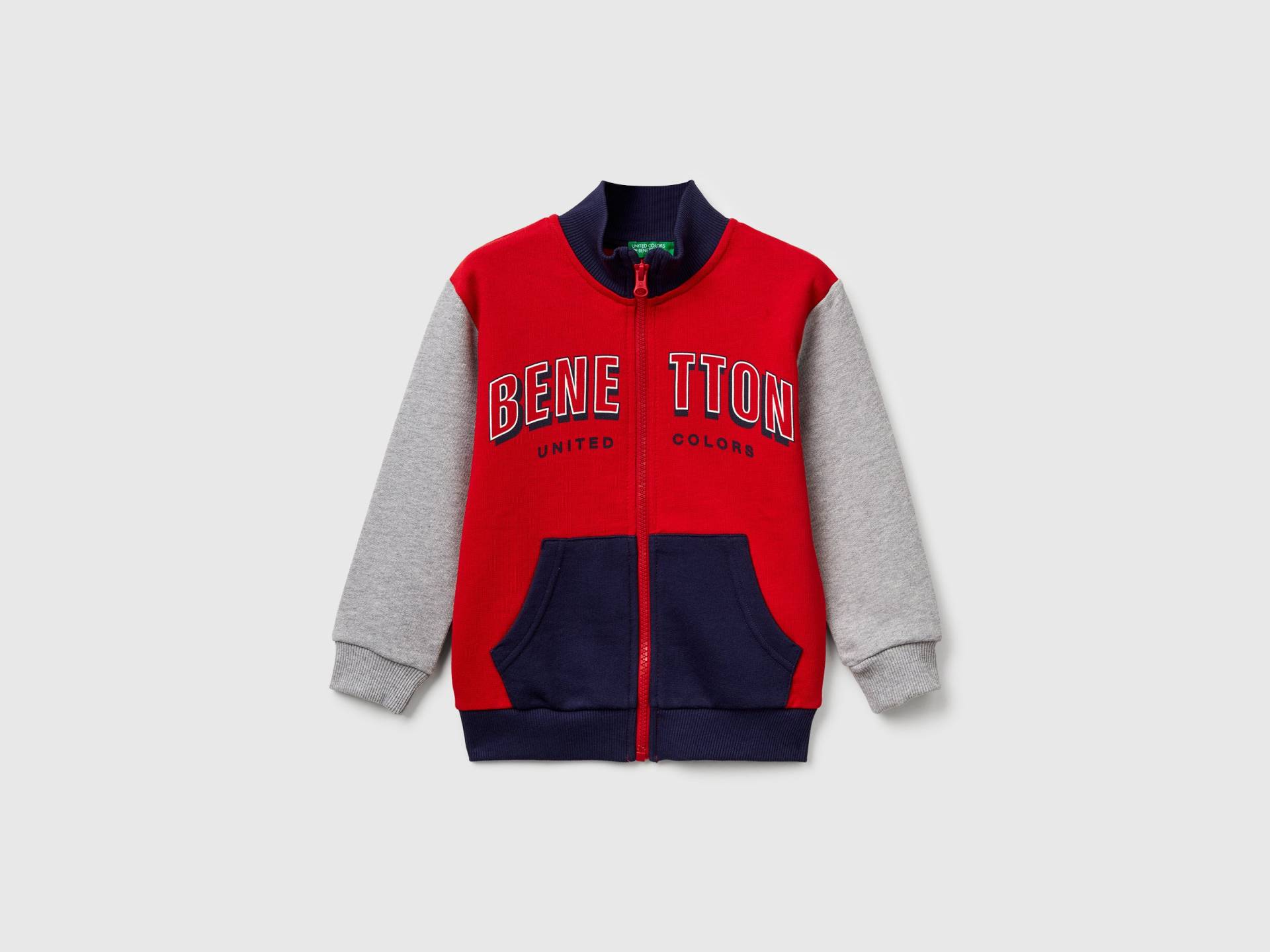 Benetton, Baumwoll-sweatshirt Mit Logo, size 116, Rot, male von United Colors of Benetton