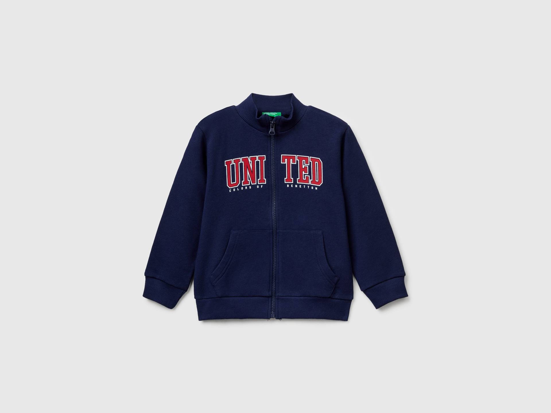 Benetton, Baumwoll-sweatshirt Mit Reißverschluss, size 104, Dunkelblau, male Benetton, Baumwoll-sweatshirt Mit Reißverschluss, size 104, Dunkelblau, male von United Colors of Benetton