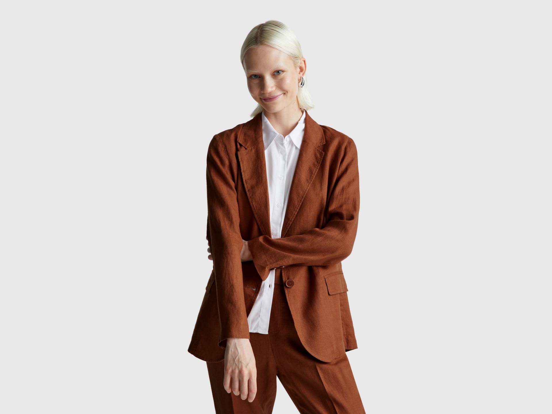 Benetton, Blazer Aus Reinem Leinen, size , , female Benetton, Blazer Aus Reinem Leinen, size , , female von United Colors of Benetton