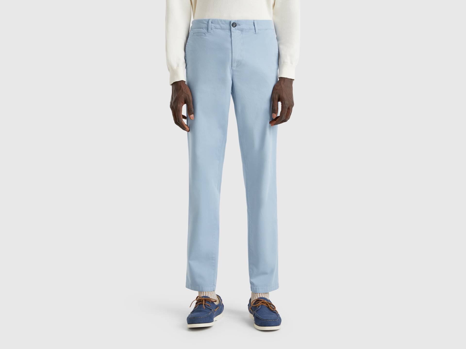 Benetton, Chinohose Slim Fit In Graublau, size 42, Azurblau, male Benetton, Chinohose Slim Fit In Graublau, size 42, Azurblau, male von United Colors of Benetton