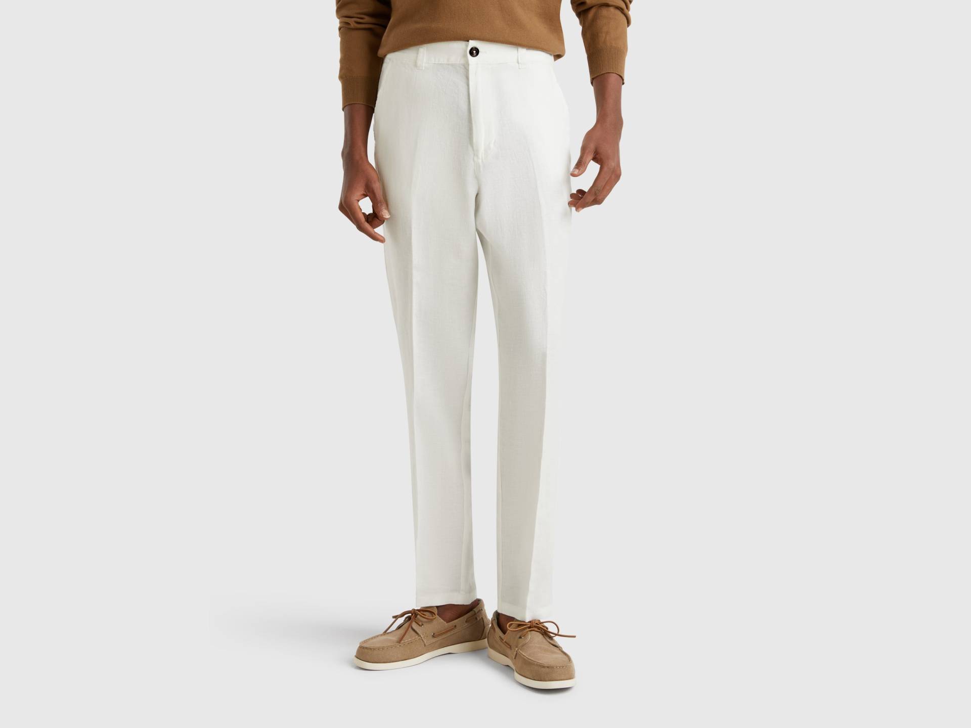 Benetton, Chinos Aus Reinem Leinen, size 46, Cremeweiss, male Benetton, Chinos Aus Reinem Leinen, size 46, Cremeweiss, male von United Colors of Benetton