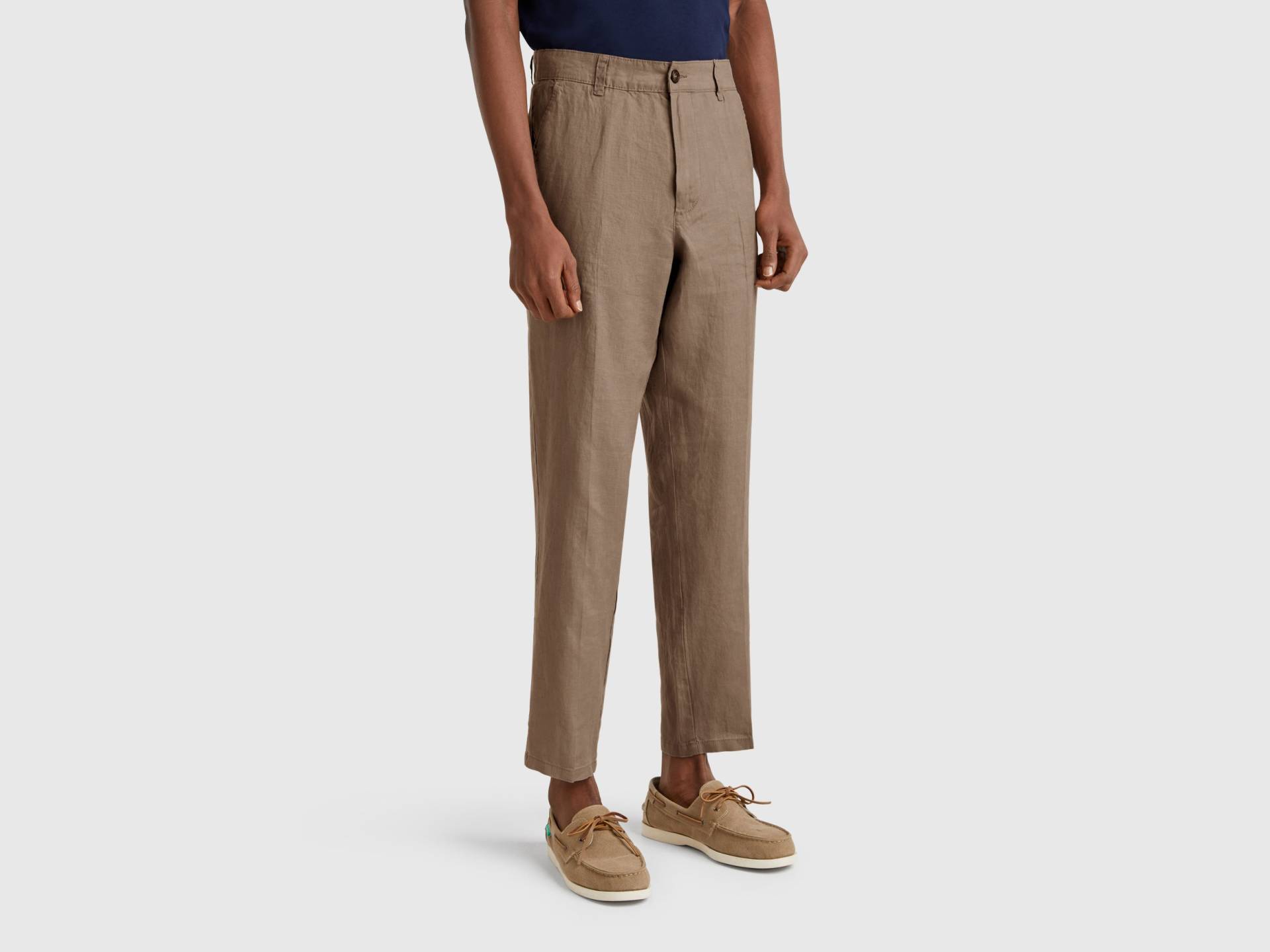 Benetton, Chinos Aus Reinem Leinen, size 48, Camel, male Benetton, Chinos Aus Reinem Leinen, size 48, Camel, male von United Colors of Benetton