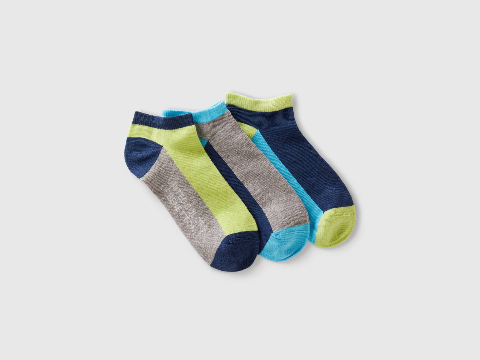 Benetton, Drei Paar Colourblock-socken, size 30-34, Bunt, male Benetton, Drei Paar Colourblock-socken, size 30-34, Bunt, male von United Colors of Benetton