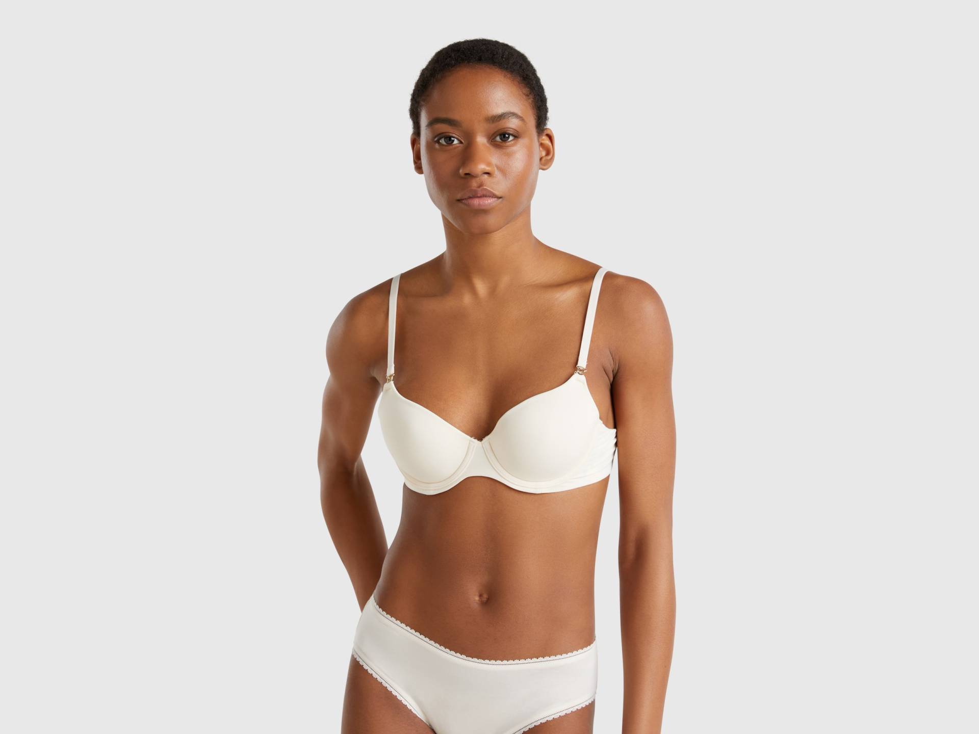 Benetton, Gepolsterter Bh Mit Bügel, size , Cremeweiss, female von United Colors of Benetton