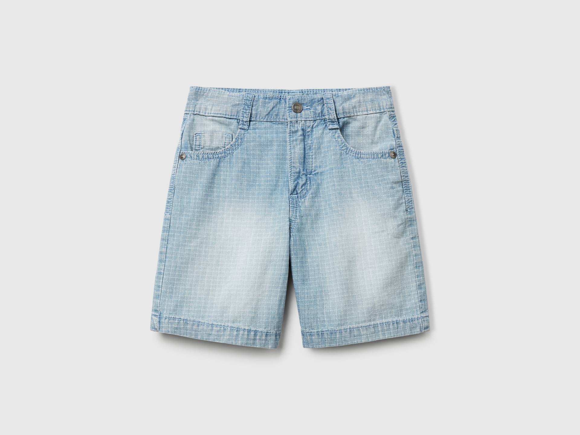 Benetton, Gerade Karierte Kurze Hose, size 98, Azurblau, male Benetton, Gerade Karierte Kurze Hose, size 98, Azurblau, male von United Colors of Benetton