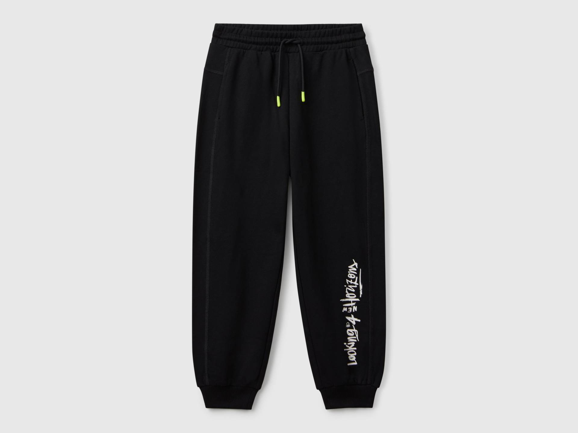 Benetton, Jogginghose Mit Graffiti-print, size M, Schwarz, male Benetton, Jogginghose Mit Graffiti-print, size M, Schwarz, male von United Colors of Benetton