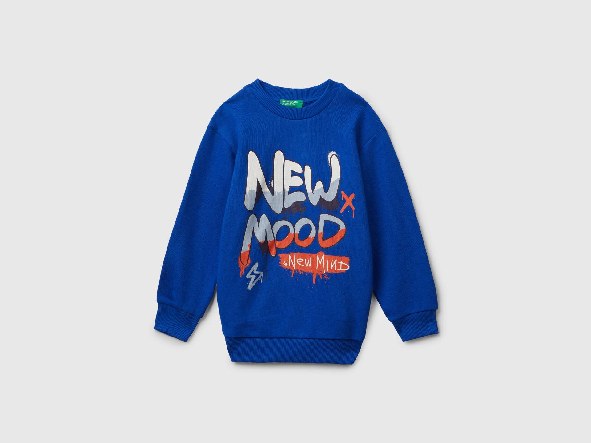 Benetton, Langarm-sweatshirt Mit Print, size 104, Verkehrsblau, male Benetton, Langarm-sweatshirt Mit Print, size 104, Verkehrsblau, male von United Colors of Benetton