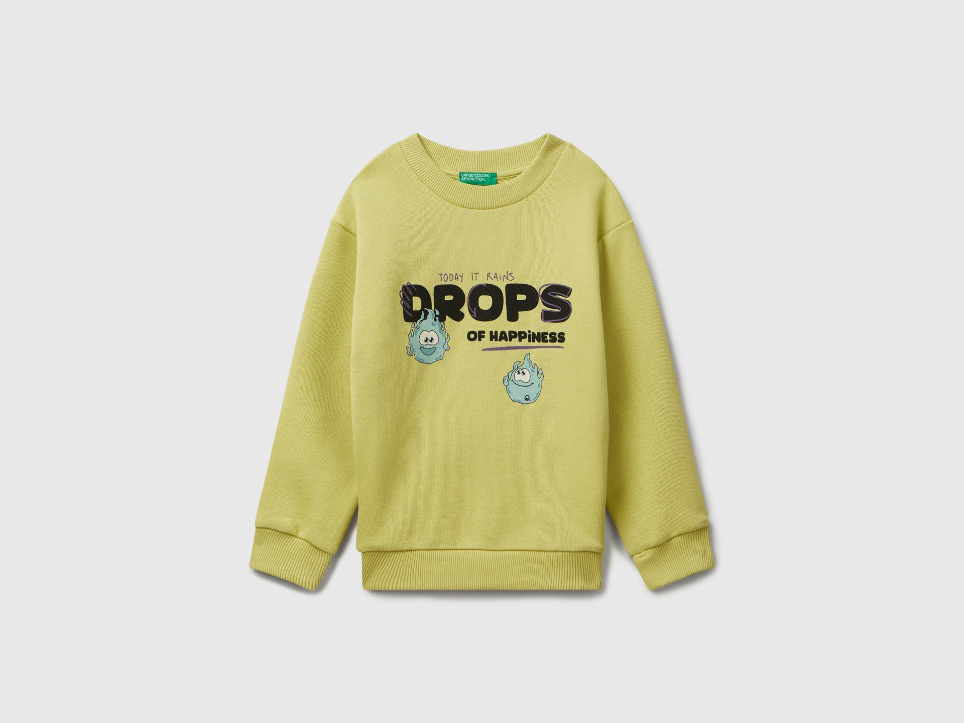 Benetton, Langarm-sweatshirt Mit Print, size 98, Gelb, male Benetton, Langarm-sweatshirt Mit Print, size 98, Gelb, male von United Colors of Benetton