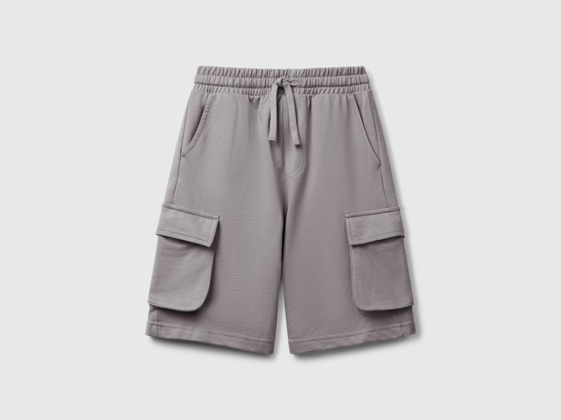 Benetton, Leichte Fleece-cargoshorts, size M, Grau, male Benetton, Leichte Fleece-cargoshorts, size M, Grau, male von United Colors of Benetton