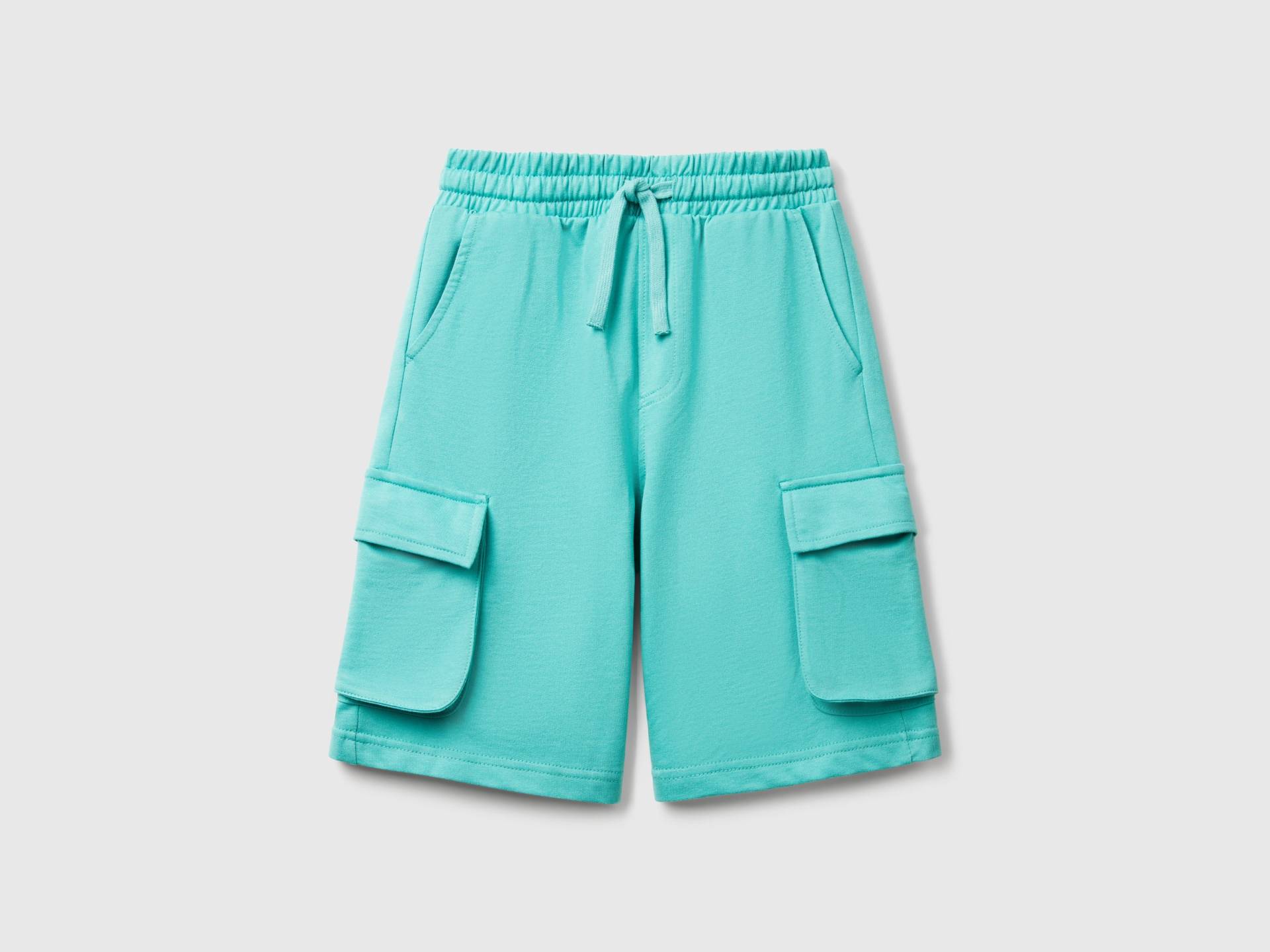 Benetton, Leichte Fleece-cargoshorts, size XL, Türkisblau, male Benetton, Leichte Fleece-cargoshorts, size XL, Türkisblau, male von United Colors of Benetton