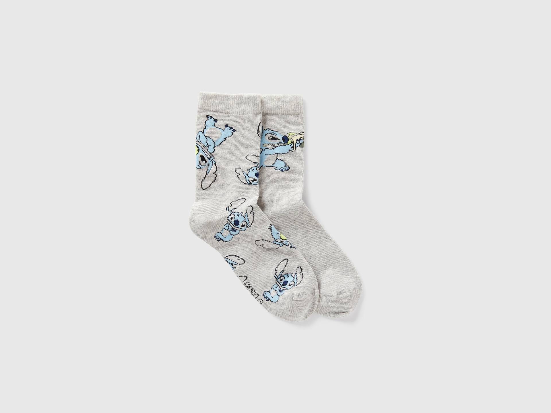 Benetton, Lilo & Sticth ©disney Socken, size 20-24, Grau, male von United Colors of Benetton