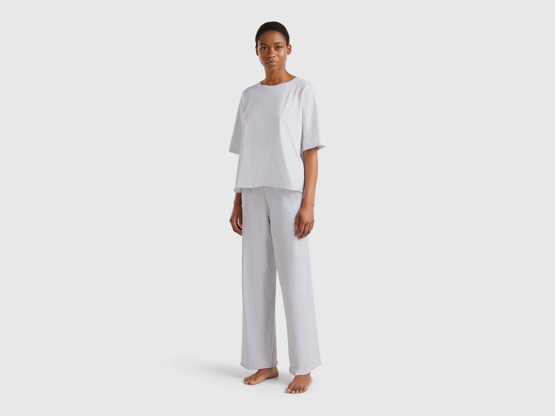 Benetton, Locker Sitzender Pyjama Aus Reiner Baumwolle, size XXS, Hellgrau, female Benetton, Locker Sitzender Pyjama Aus Reiner Baumwolle, size XXS, Hellgrau, female von United Colors of Benetton