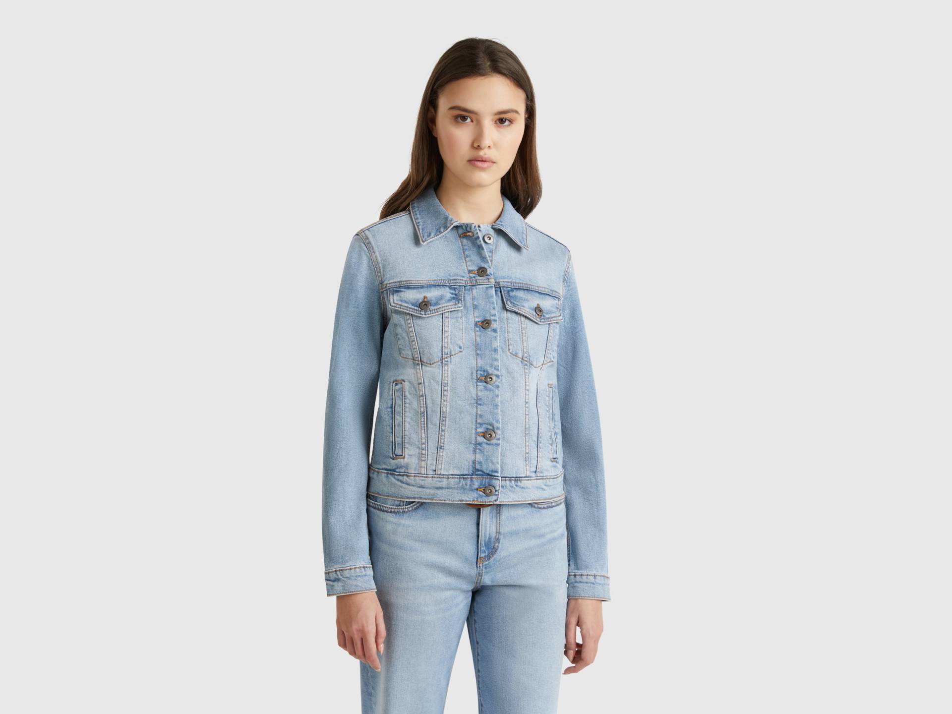 Benetton, Rider-jeansjacke, size XXS, Hellblau, female von United Colors of Benetton
