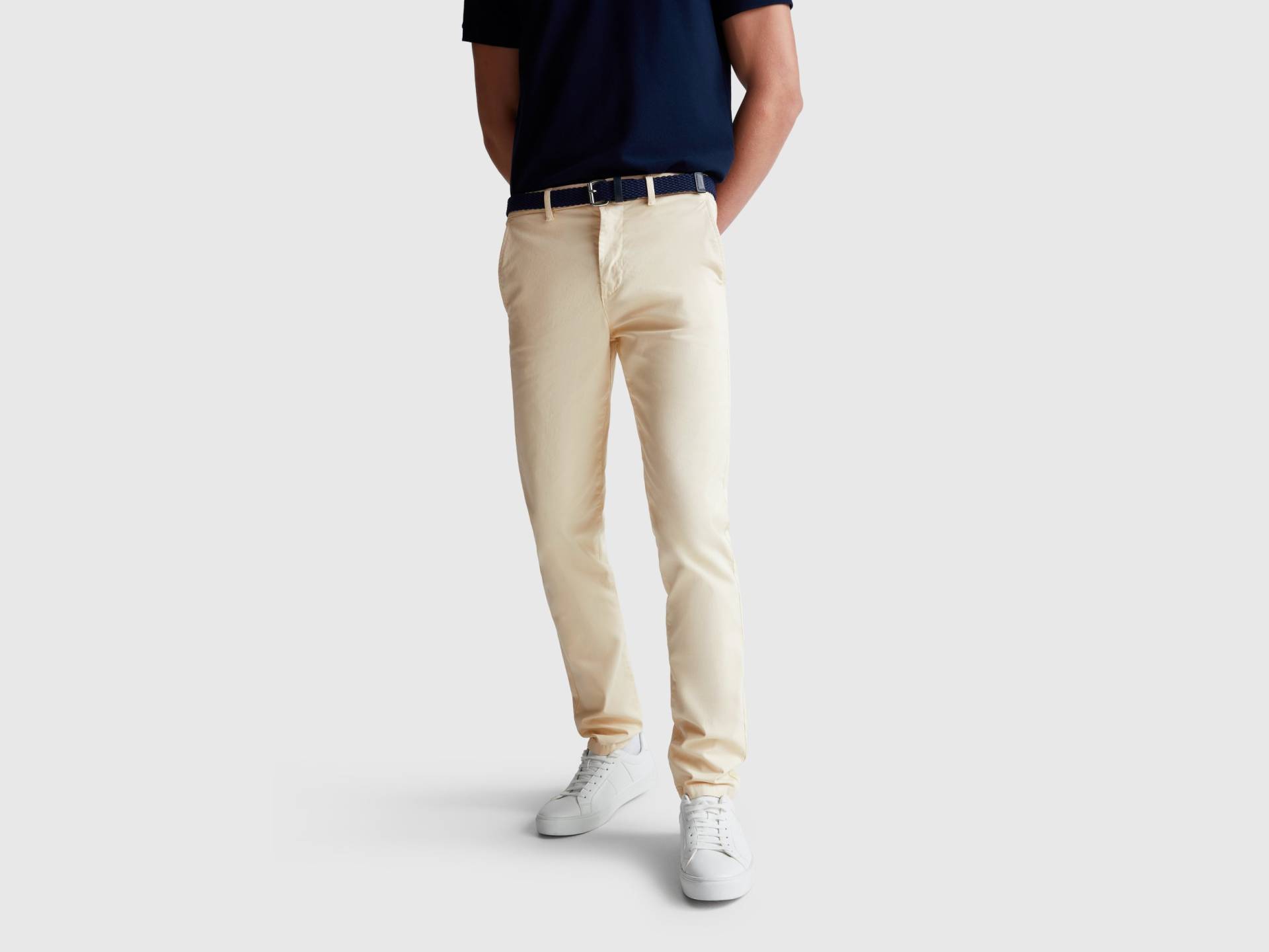 Benetton, Slim Fit Chinos Aus Baumwolle, size 46, Beige, male Benetton, Slim Fit Chinos Aus Baumwolle, size 46, Beige, male von United Colors of Benetton