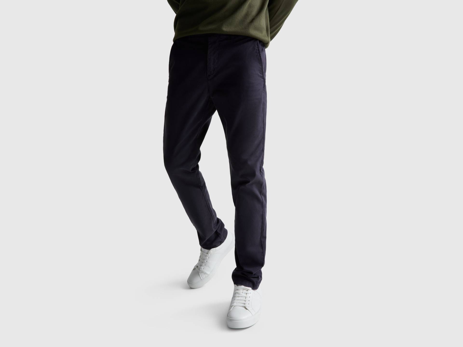 Benetton, Slim Fit Chinos Aus Baumwolle, size 52, Dunkelblau, male Benetton, Slim Fit Chinos Aus Baumwolle, size 52, Dunkelblau, male von United Colors of Benetton