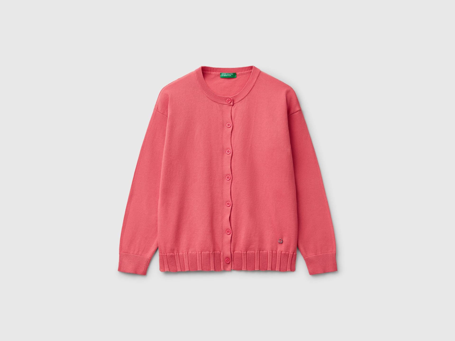 Benetton, Strickjacke Mit Rundhalsausschnitt Aus Reiner Baumwolle, size S, Zyklame, female Benetton, Strickjacke Mit Rundhalsausschnitt Aus Reiner Baumwolle, size S, Zyklame, female von United Colors of Benetton