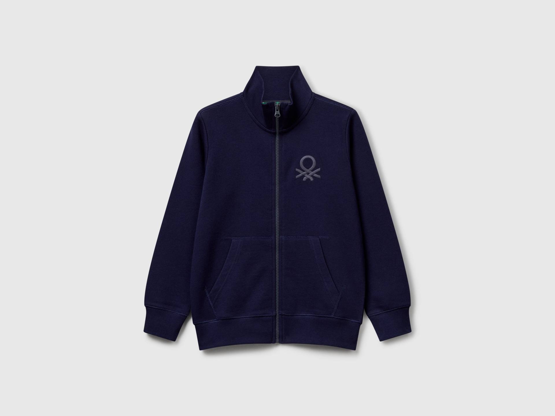Benetton, Sweatshirt Aus Reiner Baumwolle Mit Reißverschluss, size M, Dunkelblau, male Benetton, Sweatshirt Aus Reiner Baumwolle Mit Reißverschluss, size M, Dunkelblau, male von United Colors of Benetton