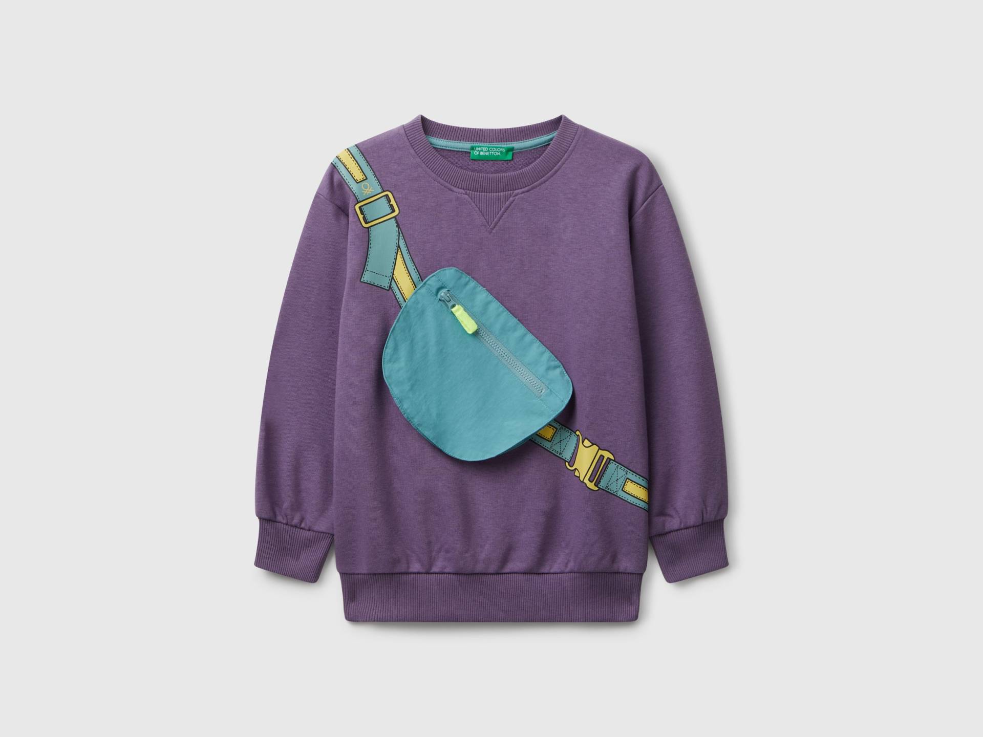 Benetton, Sweatshirt Mit Beutel, size 110, , male von United Colors of Benetton