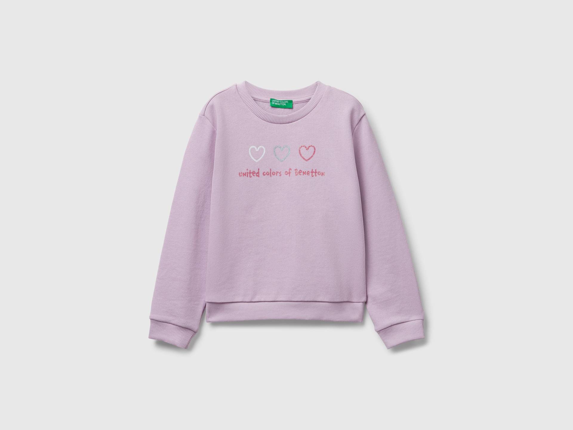 Benetton, Sweatshirt Mit Glitzer-print, size 98, , female Benetton, Sweatshirt Mit Glitzer-print, size 98, , female von United Colors of Benetton