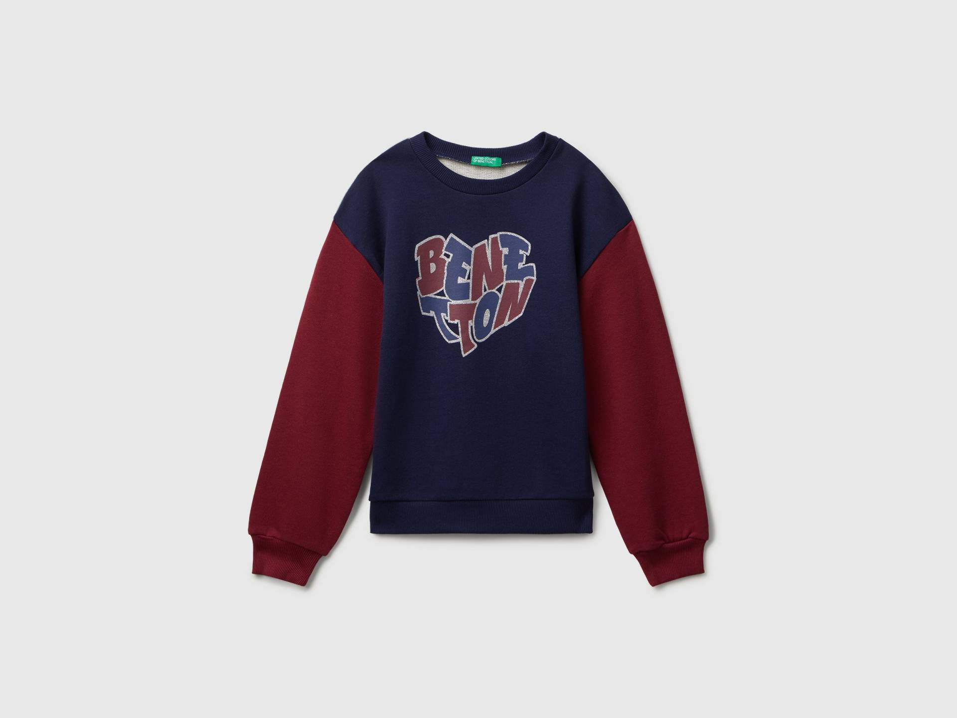 Benetton, Sweatshirt Mit Glitzerndem Logo-print, size 2XL, Dunkelblau, female Benetton, Sweatshirt Mit Glitzerndem Logo-print, size 2XL, Dunkelblau, female von United Colors of Benetton
