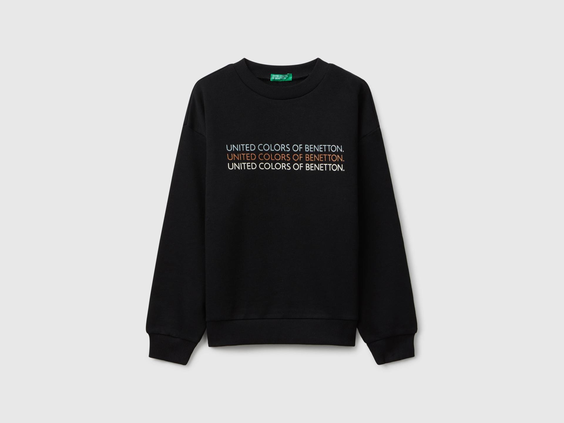Benetton, Sweatshirt Mit Glitzerndem Logo-print, size M, Schwarz, female Benetton, Sweatshirt Mit Glitzerndem Logo-print, size M, Schwarz, female von United Colors of Benetton