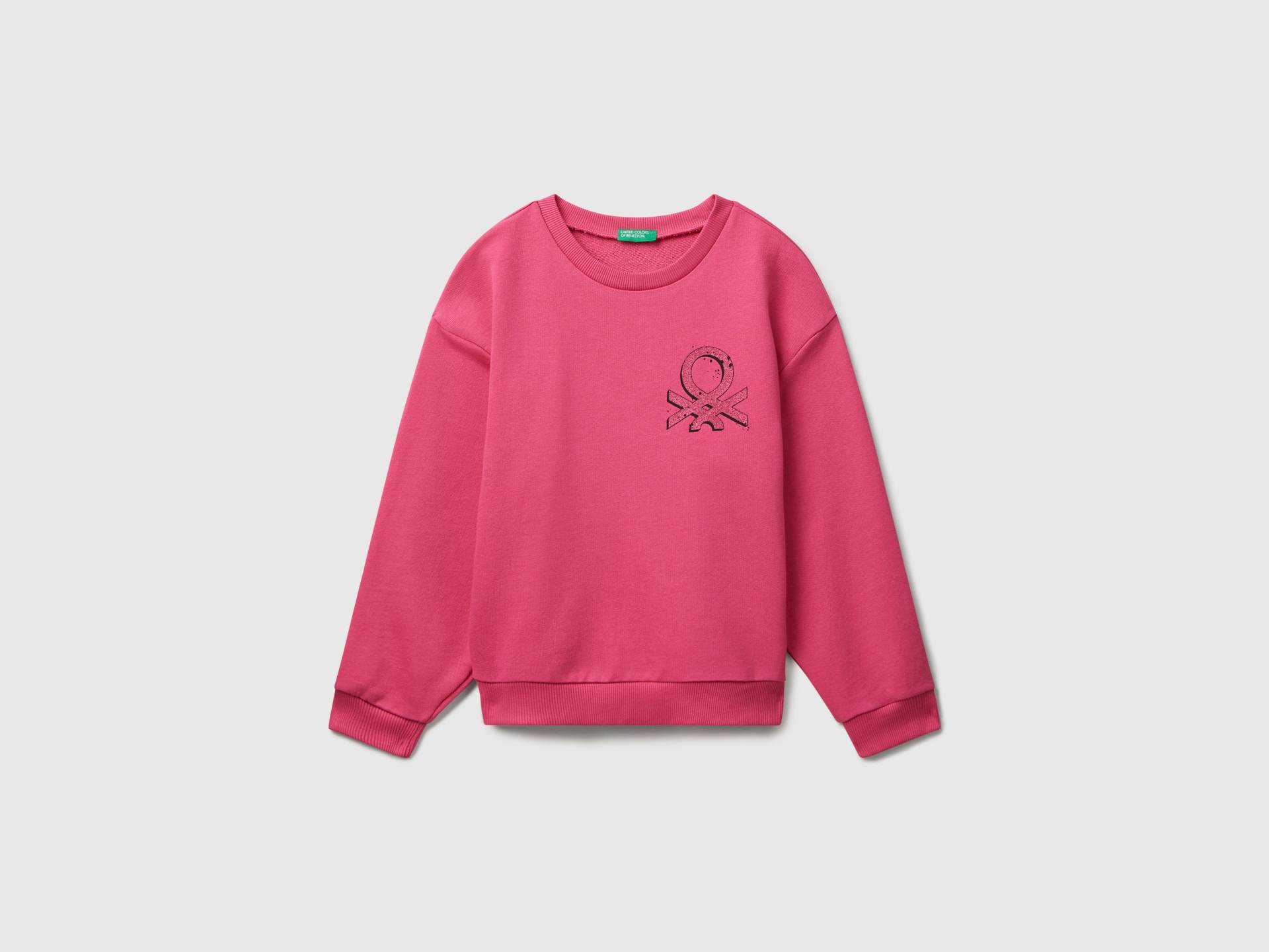 Benetton, Sweatshirt Mit Glitzerndem Logo-print, size XL, Fuchsia, female Benetton, Sweatshirt Mit Glitzerndem Logo-print, size XL, Fuchsia, female von United Colors of Benetton