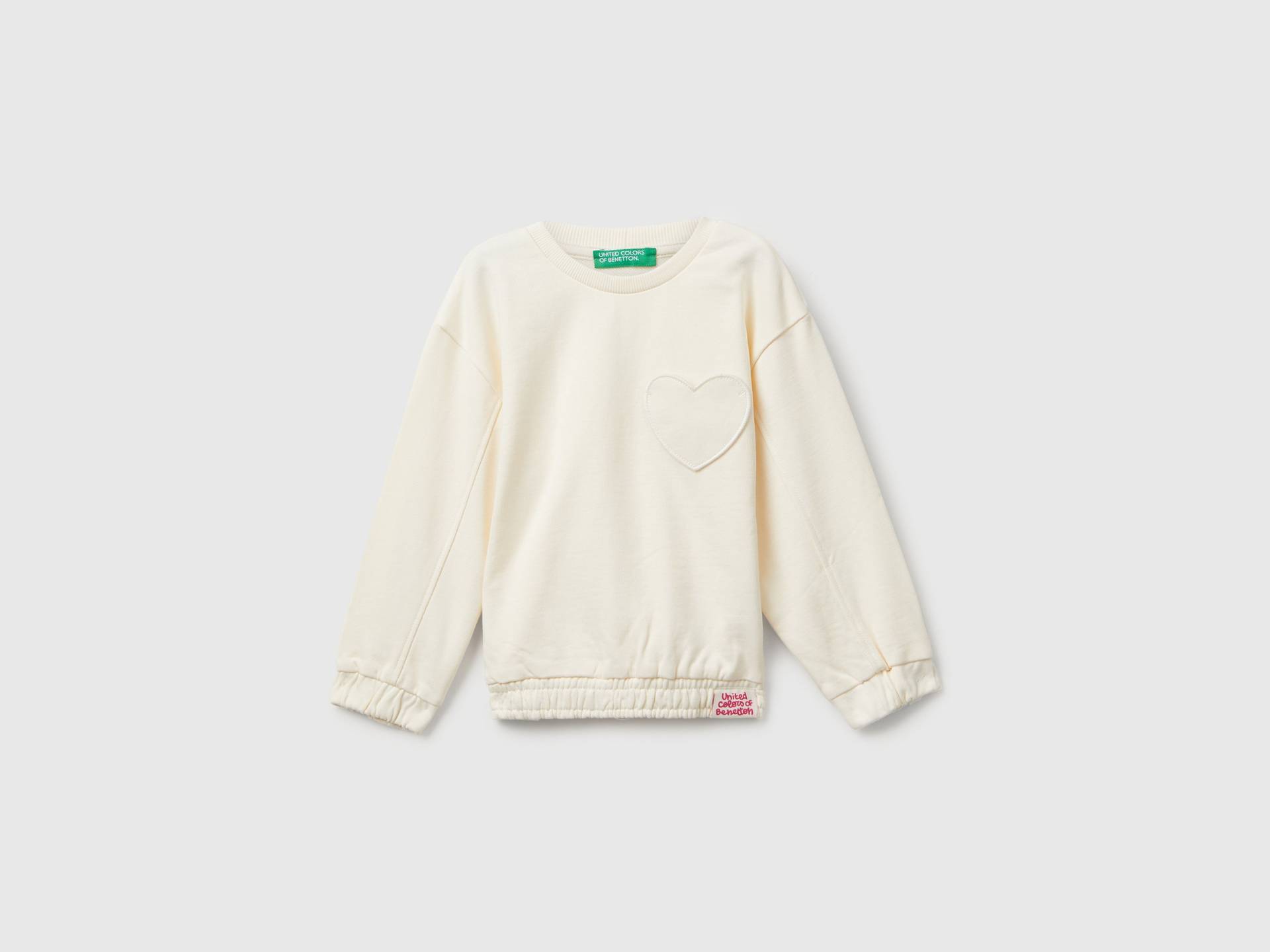 Benetton, Sweatshirt Mit Herz-patch, size 82, Cremeweiss, female Benetton, Sweatshirt Mit Herz-patch, size 82, Cremeweiss, female von United Colors of Benetton