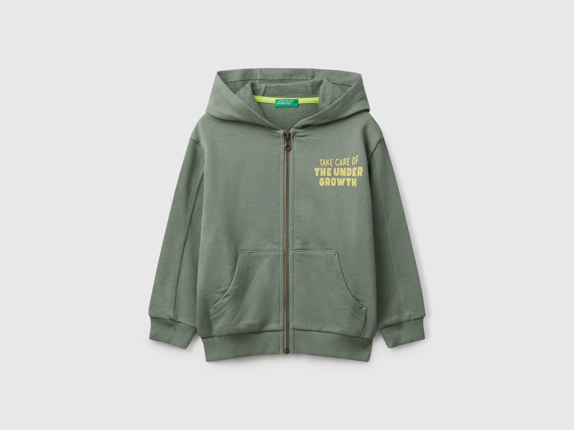 Benetton, Sweatshirt Mit Kängurutasche, size 82, Hellgrün, male von United Colors of Benetton