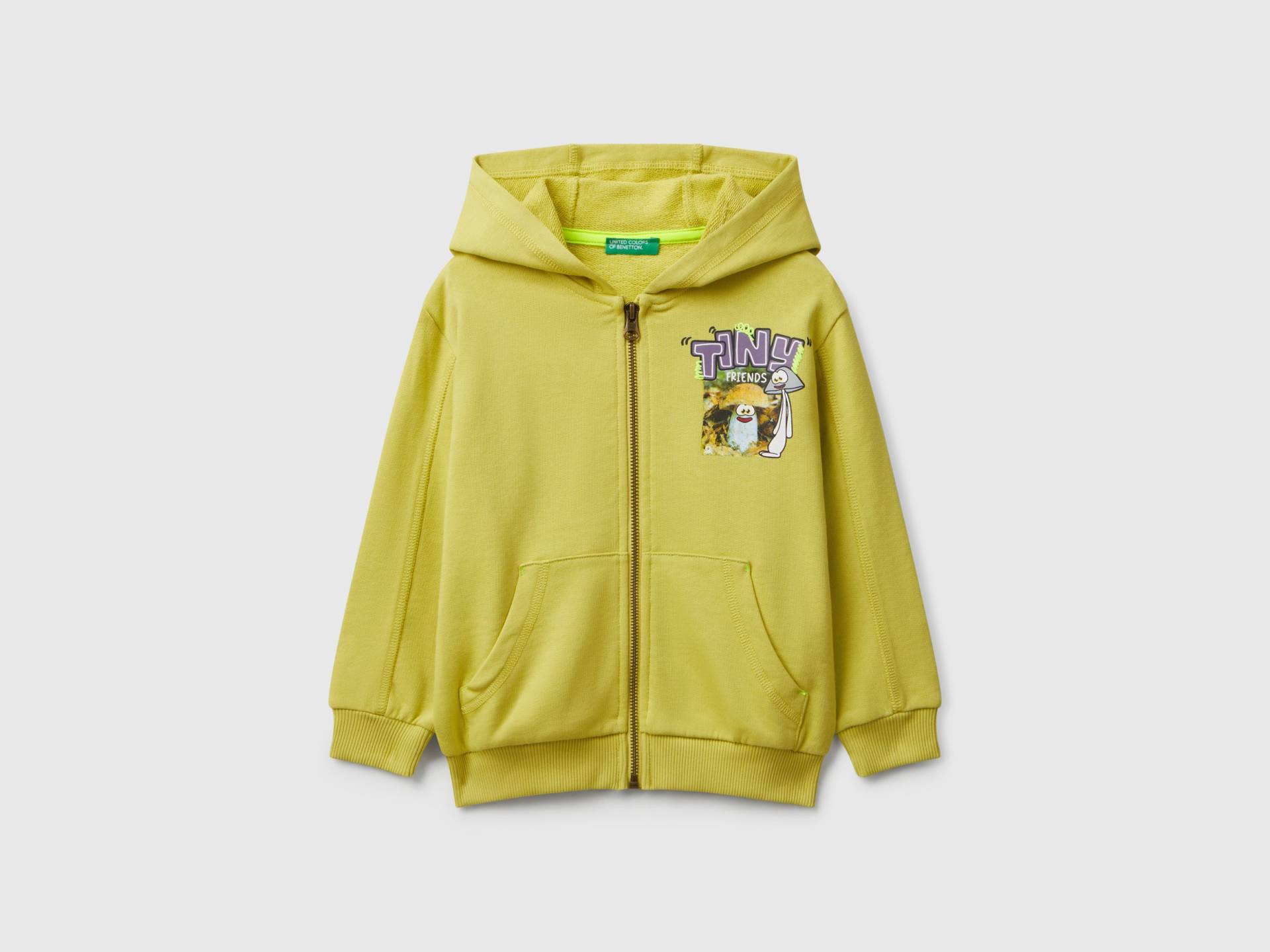 Benetton, Sweatshirt Mit Kängurutasche, size 98, Gelb, male von United Colors of Benetton