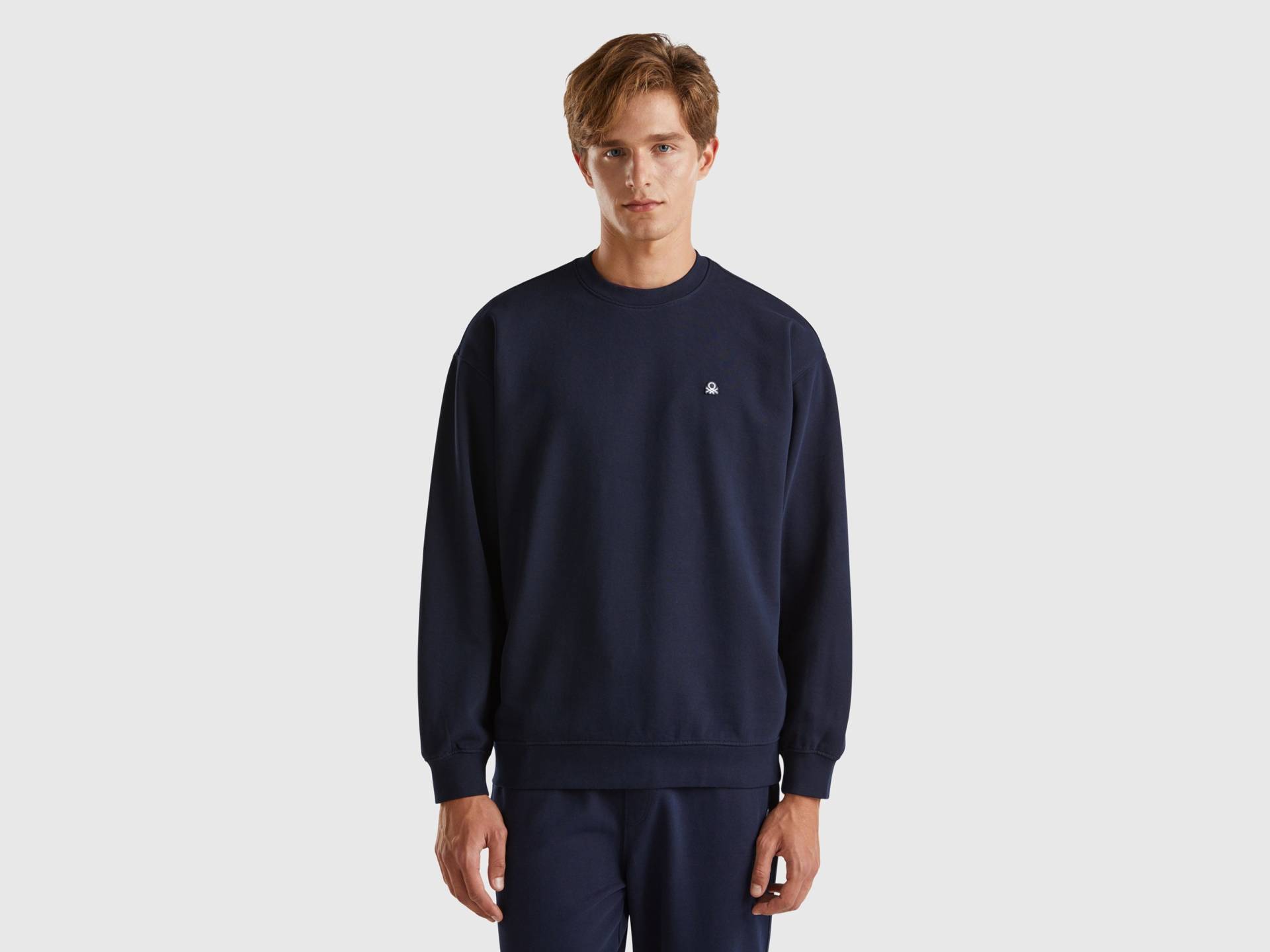Benetton, Sweatshirt Mit Logo-patch, size XL, Dunkelblau, male Benetton, Sweatshirt Mit Logo-patch, size XL, Dunkelblau, male von United Colors of Benetton
