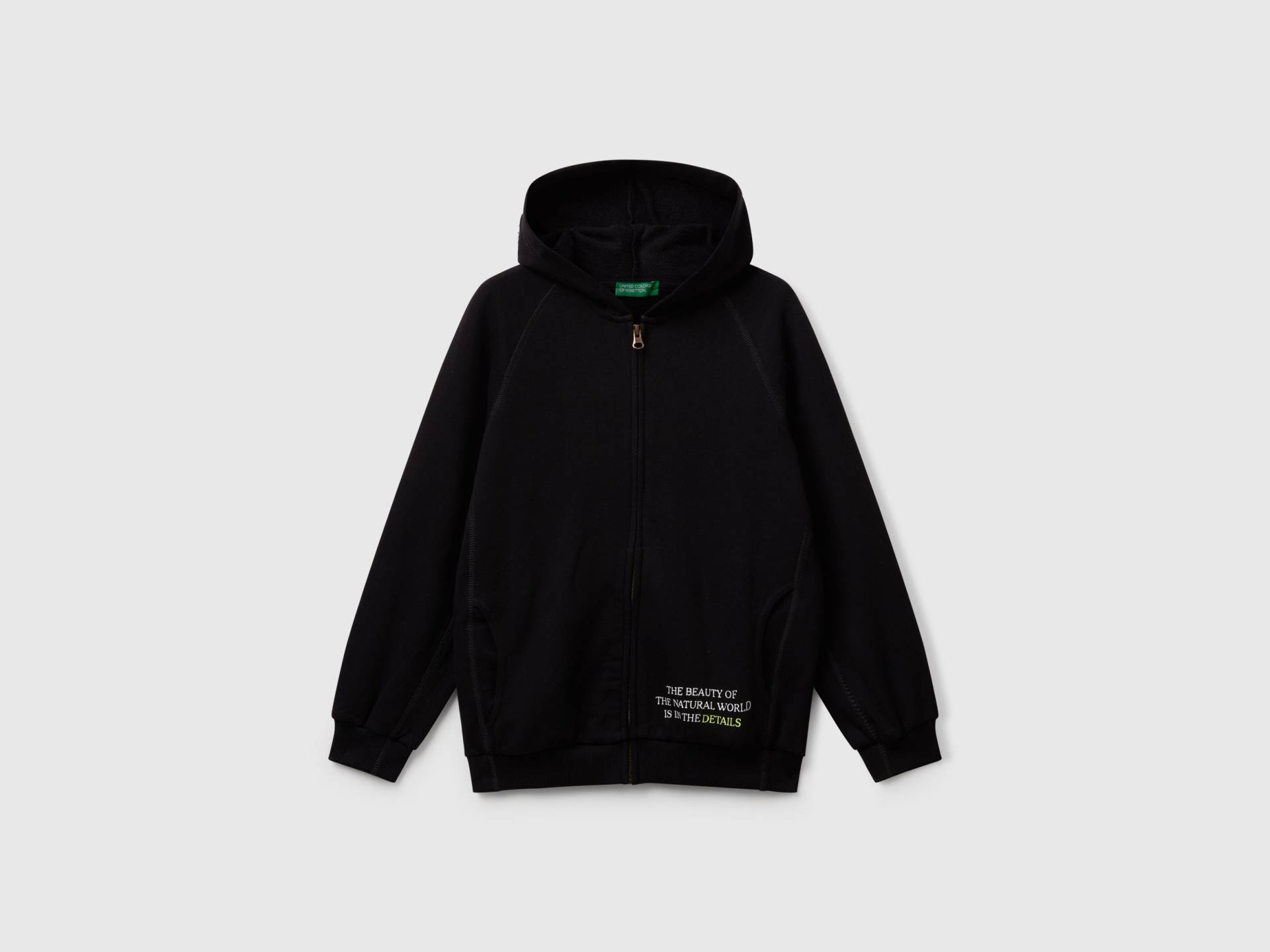 Benetton, Sweatshirt Mit Prints, size M, Schwarz, male von United Colors of Benetton