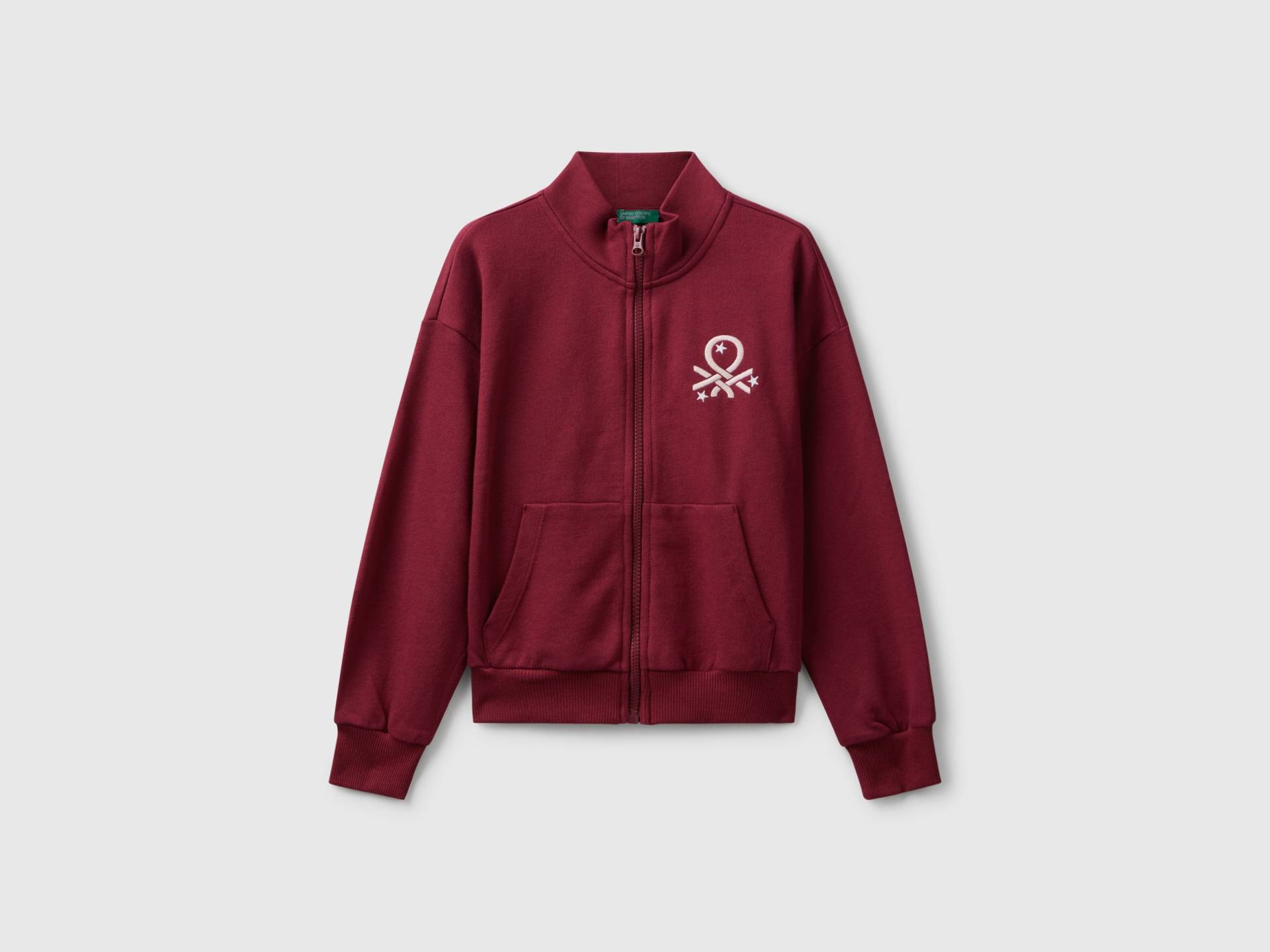 Benetton, Sweatshirt Mit Reißverschluss Und Print, size 3XL, Bordeaux, female Benetton, Sweatshirt Mit Reißverschluss Und Print, size 3XL, Bordeaux, female von United Colors of Benetton